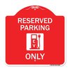 Signmission Ev W/ Electric Vehicle Charging Station Graphic, Red & White Aluminum Sign, 18" x 18", RW-1818-24089 A-DES-RW-1818-24089